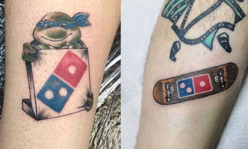 10 Personas que se tatuaron el logo de Domino's para tener pizza gratis -  CABROWORLD