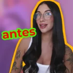 Naomi antes de quitarse los labios