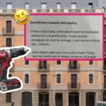 Cartel a un vecino por usar taladro