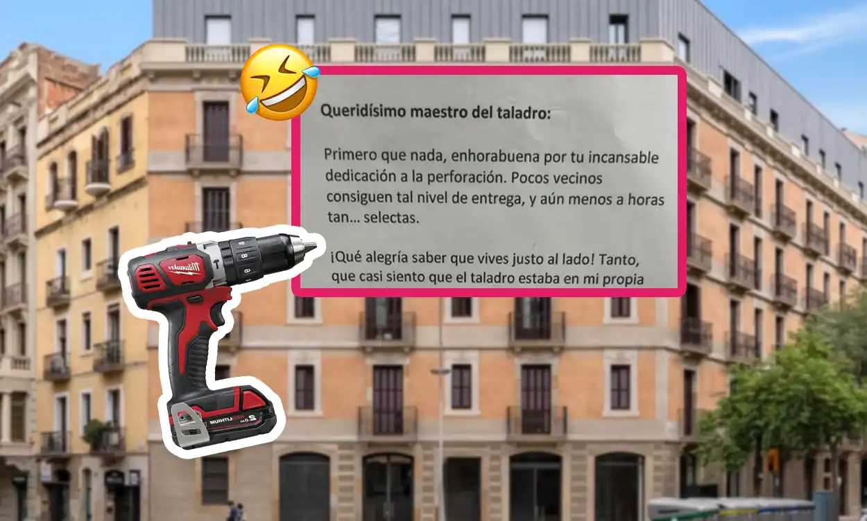 Cartel a un vecino por usar taladro