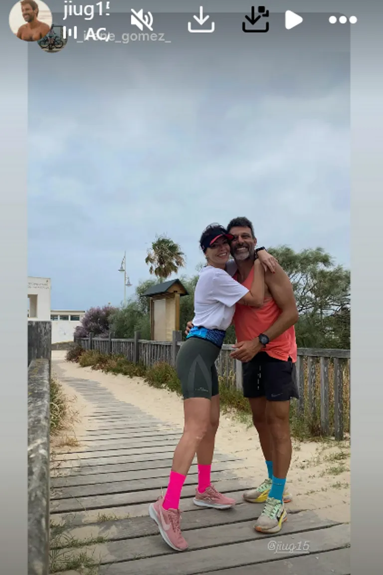 Hugo Pierna y su actual pareja, Irene Gómez